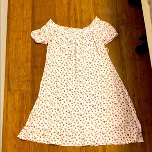 Off the shoulder floral mini dress